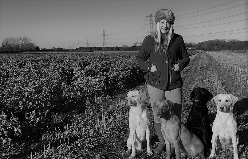 Sinead with labradors